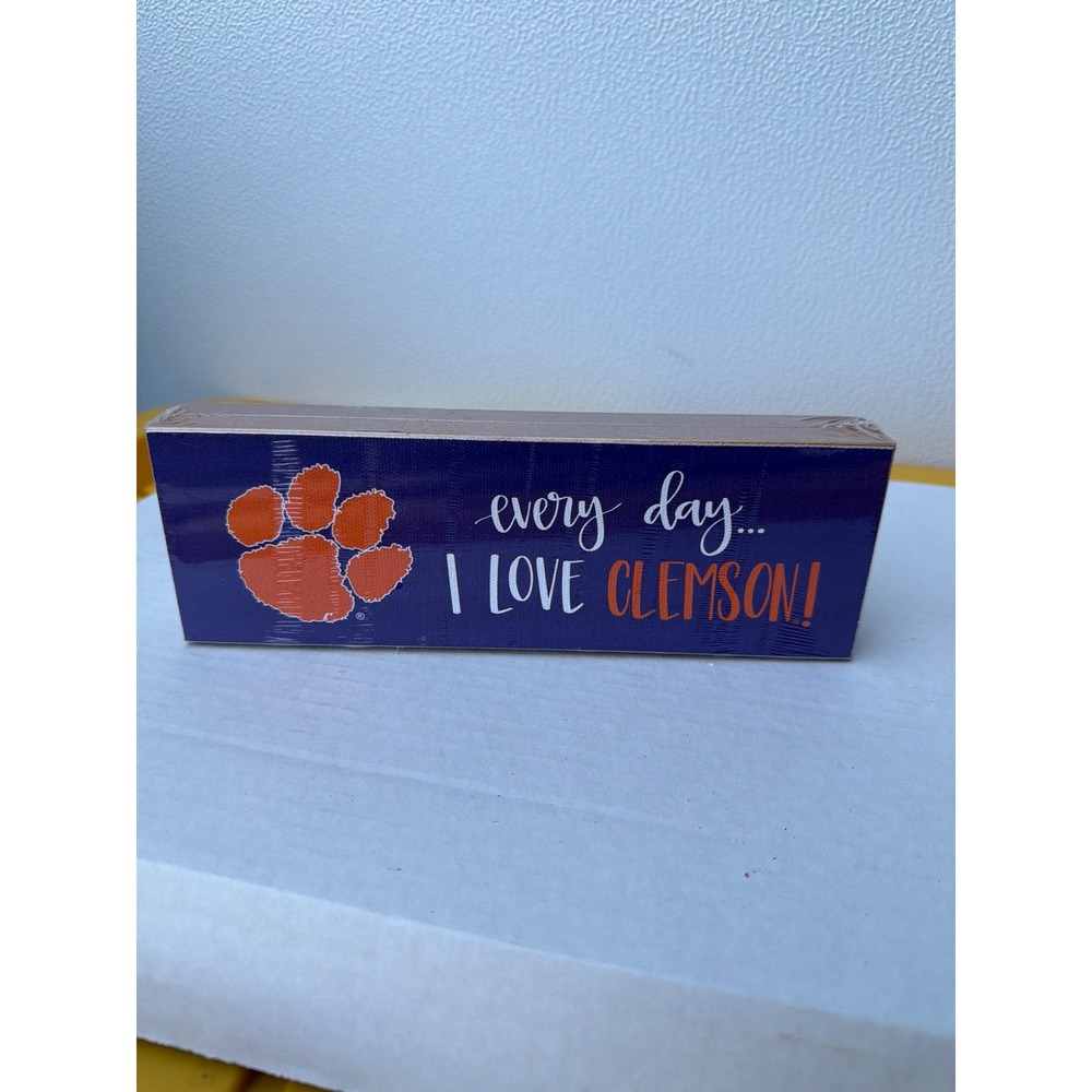 Glory Haus Clemson Tigers Every Day I Love Clemson Canvas Block 3x9 412112912